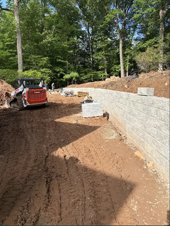 Manning Landscape & Design equipment on a job site