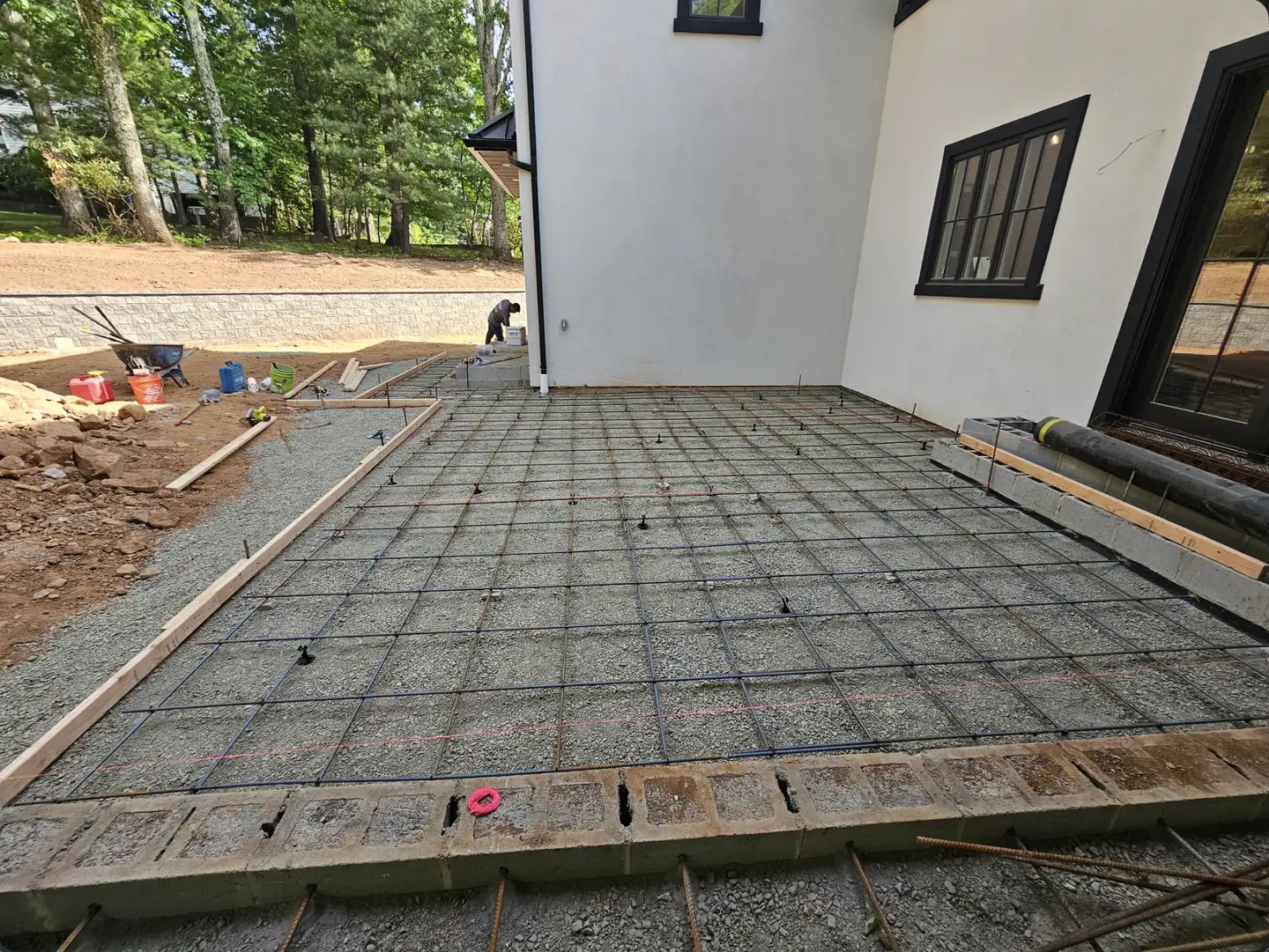Rebar-Reinforced Slab Prep